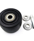 Beefy 4 Pack Nylon Swivel Caster Wheels 3 Inch With 360 Degree Rotation Heavy Duty 250KG Per Wheel M12 M16 Thread Stem Dual Locking Ball Bearing Turntable For Smooth Mobility, nylon wheel with stem and spacers