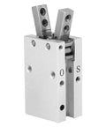 Parallel Style Pneumatic Gripper Finger Cylinder For Industrial Automation MHC2-10D 16D, aluminum, front view