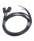 Image of Slick Infrared Break Beam Sensor Module 3mm Split Emitter Receiver for Through Beam Photoelectric Switch With 950 Nm IR Beam Detection Ideal for Energy Efficient Projects Up To 200 Cm Range Black Housing coiled cable with connectors.