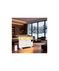 Panel Heater With Remote Control And Towel Bar, Freestanding Radiant Electric Space Heater With LCD Touch Screen in living room
