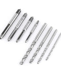 Tap Wrench Set 9 Piece Must Have Threading Tool Kit With Screw Taps And Drill Bits Hand Tapping Tool Set For Metal And Wood Thread Cutting