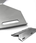 Seventeen And Three Quarter Inch Heavy Duty Stainless Steel Grill Heat Shields Set Of 4 With Angled View