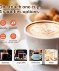 Level Up Your Coffee Game With This Fully Automatic Espresso Machine Built In Grinder And Milk Frother 15 Bar Pressure Coffee Maker featuring coffee options.