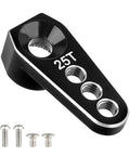 TRX4M Servo Horn 25T 6mm Gear Aluminum Servo Arm for RC crawler, black 6061-T6 part with mounting screws