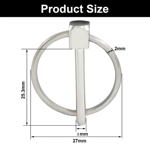 4 Pack 304 Stainless Steel Linch Pin With Ring One Eighth Inch By One Inch Beefy Heavy Duty Lynch Pin dimensions
