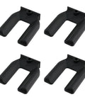 4Pcs Wheel Stopper Set No Slip Caster Cups For 2 Inch Wheels, ideal for bed, sofa, table, fridge stabilizers, durable black plastic.
