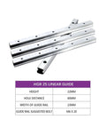 Get Ready For Smooth Moves With This High Precision Linear Guide Rail Kit Featuring 4pcs Of 250mm HGR25 Rails And Green Plug Guides For Super Accurate Motion And Zero Friction Hassle. 4 silver HGR25 linear guide rails, 250mm, for automation