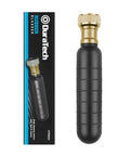 Heavy Rubber Drain Bladder Unclogs Pipes Attaches To Garden Hose Inflates Fast, showing a black rubber pipe unclogger.