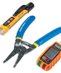 Outlet Repair Tool Kit With GFCI Receptacle Tester, Non Contact Voltage Tester, And Wire Stripper - 3 Piece Pro Grade Electrical Kit