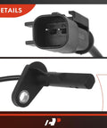 Heavy Duty Rear ABS Wheel Speed Sensor Pair Compatible With Ram 2500 3500 Crew Cab Pickup view of connector and sensor detail.