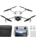 Mini 3 Fly More Combo With RC, Dope 4K Drone Camera For Adults, 3 Batteries, Controller, Carrying Bag Displayed, Under 249g Lightweight