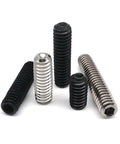 10 Pack UNC 1/4-20 Set Screws, 304 Stainless Steel Black Oxide Hex Socket Cup Point Grub Bolts, Coarse Thread, heavy duty.