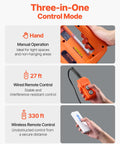 Three-in-One Control Mode for 3 In 1 Electric Hoist Winch 1100 Lb Capacity 1500W Portable Power Winch 30 Ft Lift Height 16 Ft Per Minute Lifting Speed With Wire Rope And Wireless Remote Control For Garage Warehouse Factory Lifting And Towing