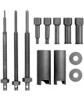 Heavy Duty Bearing Puller Set For Auto And Moto Repairs No Sweat Compact Internal Extractor Grabs Tight So You Skip Disassembly Save Time With Deep Reach Design That Yanks Inner Rings Smooth For Your Next Vehicle Project, 12-piece steel kit