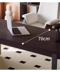 Top Shelf Standing Desk With Sleek Smoky Matte Paint Boss Ready Computer Workstation showing 70cm height with laptop.