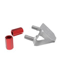 No Sweat Toolless Rack Hardware That Swaps Out Annoying Cage Nuts For Hella Secure 19 Inch Server Cabinet And Network Rack Installations Heavy Duty Build Supports 15 Kilograms 50 Pack Setup with red nuts and silver mount.