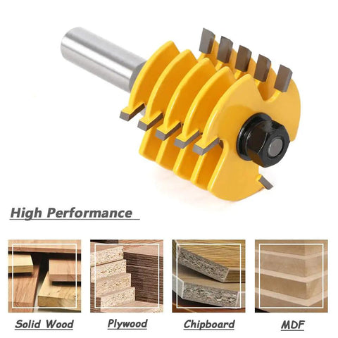 Professional Adjustable Finger Joint Router Bit With Half Inch Shank Built Heavy to slash your setup time, features tungsten carbide cutters.