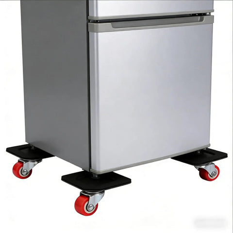 360 Degree Rotating Heavy Duty Furniture Mover Dolly With Auxiliary Lifter For Sofas Beds Washing Machines And More Easy Glide Wheel System Built To Move Big Stuff Through Narrow Hallways Stairs And Tight Spaces During Home Or Warehouse Moves, appliance on red casters