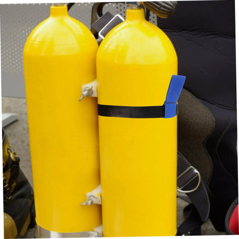 Durable Scuba Tank Band Strap For Securely Fastening Dive Gear Neoprene Cylinder Band on yellow dive tanks