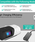 Replacement 24V 65W AC Power Supply For AirSense 11 CPAP Machines And Mini Portable CPAP Machines AutoSet Elite And CPAP Models Durable ResMed AirSense 11 Power Adapter Charger connected to a CPAP machine