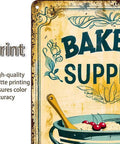 Vintage Aluminum Bakery Sign 12x8 Inch Rustic Retro Wall Decor For Home Bakers And Bakery Shops Durable Metal Kitchen Cafe Sign That Resists Rust And Fading Classic Industrial Style Aluminum Sign, bakery sign print