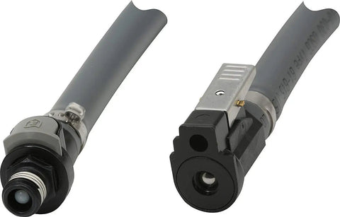Marine Fuel Line Kit Six Feet Long Three Eighths Inch Hose With Tank And Engine Fittings Includes Sprayless Connectors And Primer Bulb EPA Compliant For Boats And Inboards Great For Dual Engine Setups And Easy Install close-up of connectors