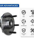 Front Wheel Hub And Bearing Assembly For 2006 2007 2008 Dodge Ram 1500 With 5 Lug And ABS Sensor Front Position Replacement