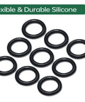 Durable Silicone Wacky Rig O Rings For 4 To 5 Inch Senko Worms Elastic Rings That Prevent Tears Keeps Baits Secure And Let Soft Plastics Fall Naturally Includes 100 Rings And Tackle Box Storage For Easy Fishing Setup black silicone rings