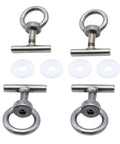 Heavy Duty Eyebolt Lashing Ring Kit For Hoists And Hauling, Expansion Bolts With Threaded Lifting Rings, Cargo Securement Fasteners, Replacement Lashing Gear For Industrial Transport, stainless steel set with washers