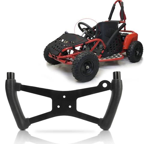 Universal Go Kart Steering Wheel With Metal Alloy And PU Rubber Build For ATV UTV DIY Modification Kit shown with go-kart
