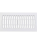 Louvered Plastic Floor Register 4 x 10 Inch White 5 Pack Heavy Duty Polystyrene Durable Floor Vent Three Position Damper Dishwasher Safe