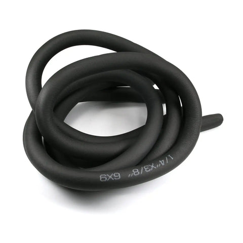 Coiled Two Pack Foam Insulation Hose For Air Conditioning, 0.24 In ID By 0.35 In Thick, 5.9 Ft Black Tubing shown in detail