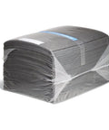 Stack of Premium Oil Absorbent Mat Pads 15 x 20 Inches, Heavy Duty 28 Oz Absorbency Per Pad, 100 Count in packaging