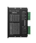Knockout CNC Digital Microstep Driver DM542 Two Phase Stepper Motor Controller showcasing connection ports and settings.