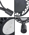 Close-up of Ultra Bright 150W LED Post Top Light With 19,500 Lumen Output, showing die-cast aluminum structure and LED array.