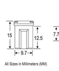 Dimensions of Micro Female 20 Amp Car Fuses Kit 10 Pack For Cars Trucks SUVs