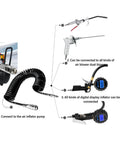 Tough As Nails 12 Meter Rubber And Steel Air Hose For Air Compressors with various adaptable tools and connectors.