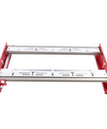 Router Sled for Slab Flattening and Milling Groove Bracket, DIY Woodworking Jig with red metal frame, accommodates up to 590mm wide.