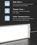 Under Cabinet LED Lighting Kit With 5 Color Temperatures Mesh App DIY Control 14W 920 Lumens ETL Listed Linkable Panel