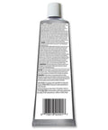 Back view of a tube of Clear Industrial Adhesive With UV Resistance For Outdoor Use Built For Tough Bonding And High Flexibility 3.7 Fluid Ounces Heavy Duty Glue For Wood Metal Plastic And More, showing text and barcode.
