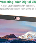 Smooth metal slider webcam cover on a laptop, featuring protection with sleek pink design. Shield Your Webcam Today With This Sleek Pink Slide Cover For Laptops Phones And Tablets Featuring Smooth Metal Slider To Block Prying Eyes While Keeping Your Setup Fresh And Delivering Solid Privacy For Everyday Tech Hacks.