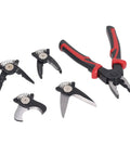 5 In 1 Wire Stripper And Handy Multifunction Pliers Set with interchangeable heads, alloy steel, for AWG 10 to 22, 16mm cable cutting, 1.5 to 6 crimping.