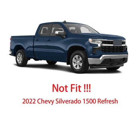 Stylish Black Front Bumper End Cap That Fits Your Chevy Silverado 1500 From 2019 To 2021 Perfect Upgrade For LTZ And High Country Models Plus 2022 LTD For A Badass Look. 2022 Silverado Refresh not fit