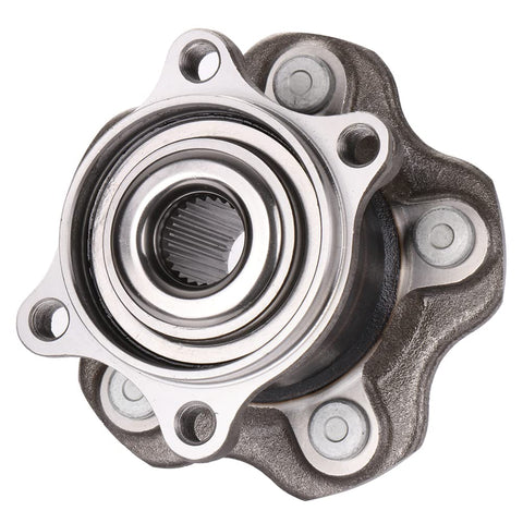 Close-up of Pre Greased AWD Rear Wheel Bearing And Hub Assembly For 2008 2013 Nissan Rogue 5 Lug Non ABS 2 Pack