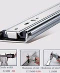 Close-up view of Full Extension Drawer Slides 10 to 48 Inches Side Mount Metal Rails With Ball Bearing Industrial Grade Heavy Duty