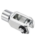 Air Cylinder Rod Clevis End With Y Connector 52mm Length M10x1.25 Female Thread silver low carbon steel swivel mount