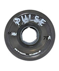 Outdoor Quad Roller Wheels 65x37mm 78A Black Pulse 8 Pack For Skates With Hollow Core Technology Delivering A Slick Fast Ride