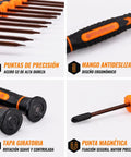 Slick Ten Piece Magnetic Torx Screwdriver Set With T2 Through T15 Security Drivers And Hollow Tips for precision gadget repair.