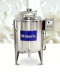 Badass Stainless Steel Milk Pasteurizer 500 Liters Industrial Dairy Processing Tank With Smooth Automated Controls Yogurt Production System, 500L size.