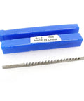 3mm Push Type Keyway Broach Set in High Speed Steel for CNC Machines with blue storage case, showing broach teeth
